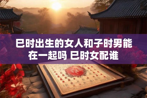 巳时出生的女人和子时男能在一起吗 巳时女配谁
