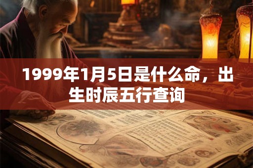 1999年1月5日是什么命，出生时辰五行查询