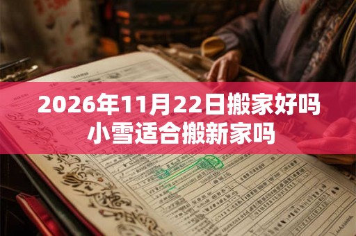 2026年11月22日搬家好吗 小雪适合搬新家吗