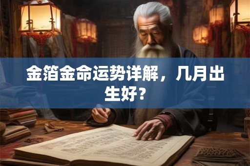 金箔金命运势详解，几月出生好？