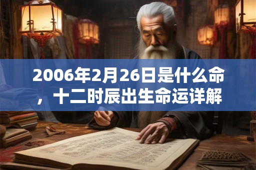 2006年2月26日是什么命,十二时辰出生命运详解 2006年2月26日是什么命,十二时辰出生命运详解