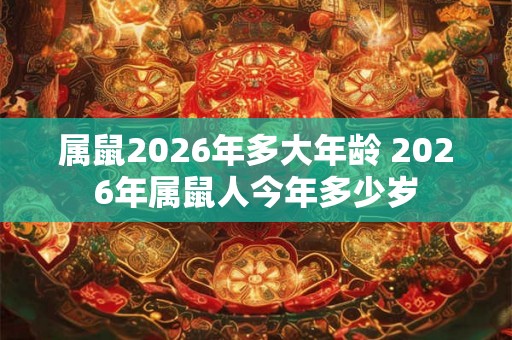 属鼠2026年多大年龄 2026年属鼠人今年多少岁 属鼠2026年多大年龄 2026年属鼠人今年多少岁