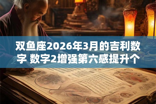 双鱼座2026年3月的吉利数字 数字2增强第六感提升个人魅力
