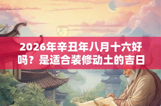2026年辛丑年八月十六好吗？是适合装修动土的吉日吗？