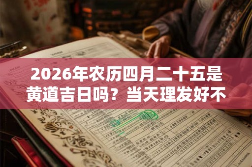 2026年农历四月二十五是黄道吉日吗？当天理发好不好？
