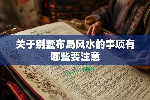 关于别墅布局风水的事项有哪些要注意