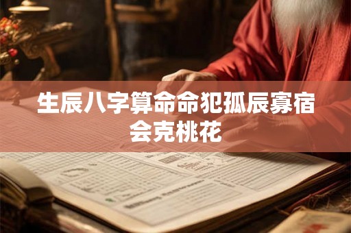生辰八字算命命犯孤辰寡宿会克桃花
