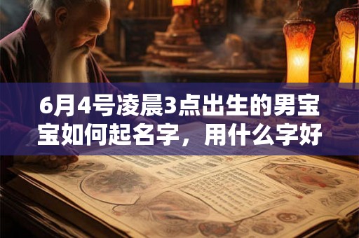 6月4号凌晨3点出生的男宝宝如何起名字，用什么字好
