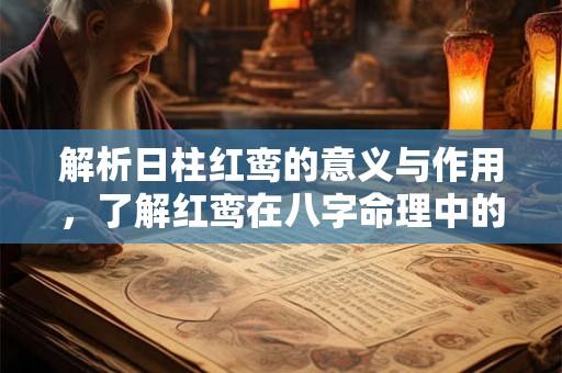 解析日柱红鸾的意义与作用，了解红鸾在八字命理中的重要角色
