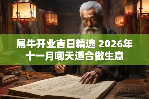 属牛开业吉日精选 2026年十一月哪天适合做生意 属牛开业吉日精选 2026年十一月哪天适合做生意