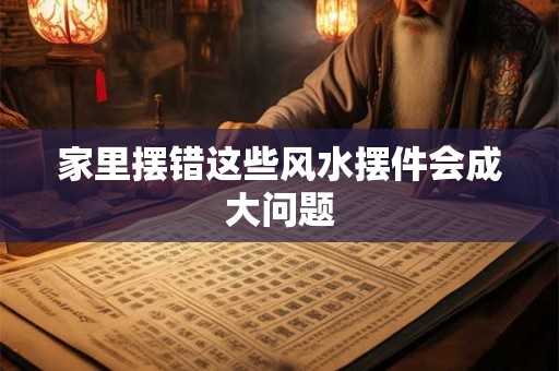 家里摆错这些风水摆件会成大问题