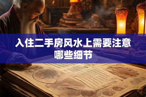 入住二手房风水上需要注意哪些细节