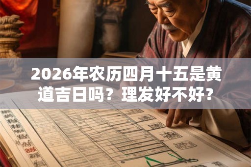 2026年农历四月十五是黄道吉日吗?理发好不好? 2026年农历四月十五是黄道吉日吗?理发好不好?