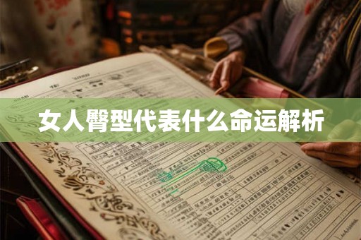 女人臀型代表什么命运解析