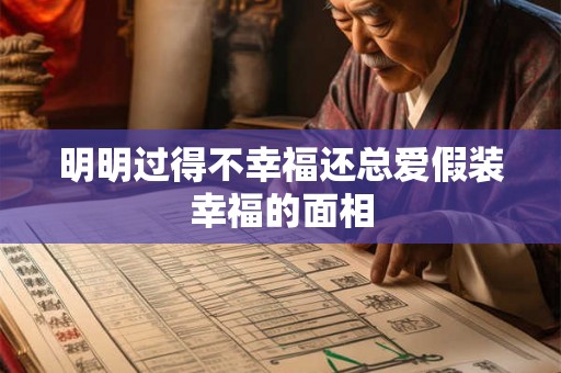 明明过得不幸福还总爱假装幸福的面相 明明过得不幸福还总爱假装幸福的面相