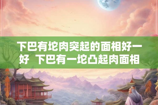 下巴有坨肉突起的面相好一好 下巴有一坨凸起肉面相 下巴有坨肉突起的面相好一好 下巴有一坨凸起肉面相
