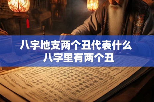 八字地支两个丑代表什么  八字里有两个丑