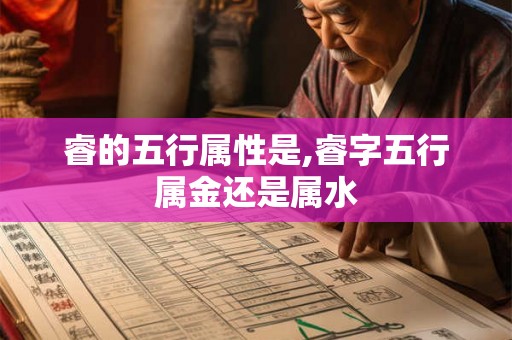 睿的五行属性是,睿字五行属金还是属水