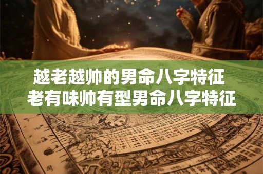 越老越帅的男命八字特征 老有味帅有型男命八字特征