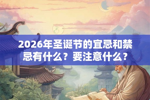 2026年圣诞节的宜忌和禁忌有什么？要注意什么？