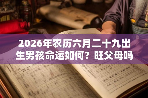 2026年农历六月二十九出生男孩命运如何？旺父母吗？