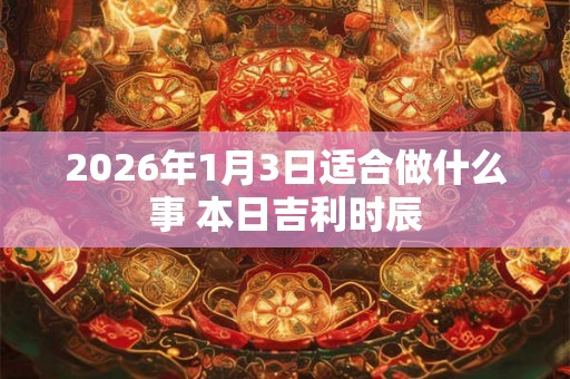 2026年1月3日适合做什么事 本日吉利时辰