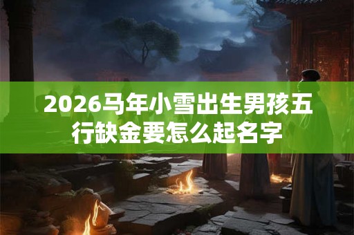 2026马年小雪出生男孩五行缺金要怎么起名字