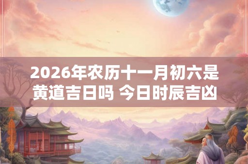 2026年农历十一月初六是黄道吉日吗 今日时辰吉凶