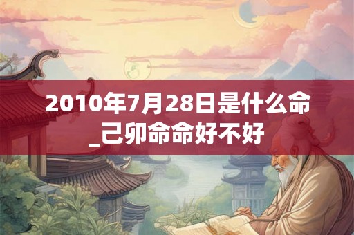 2010年7月28日是什么命_己卯命命好不好