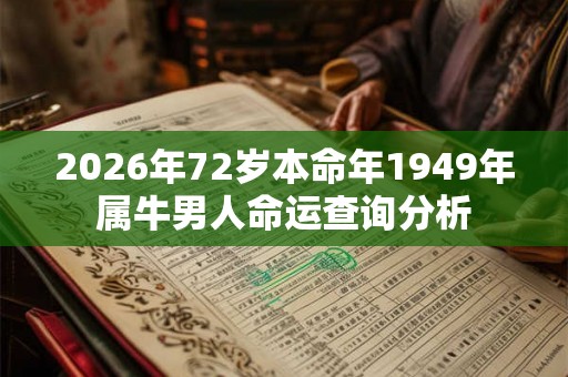 2026年72岁本命年1949年属牛男人命运查询分析 2026年72岁本命年1949年属牛男人命运查询分析
