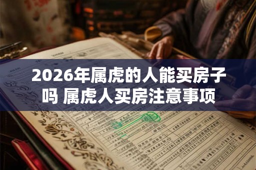 2026年属虎的人能买房子吗 属虎人买房注意事项
