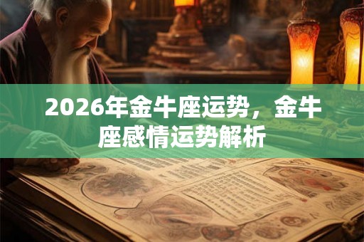 2026年金牛座运势，金牛座感情运势解析
