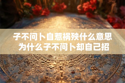 子不问卜自惹祸殃什么意思 为什么子不问卜却自己招祸引灾
