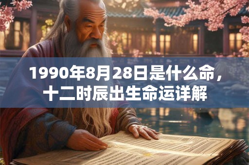 1990年8月28日是什么命，十二时辰出生命运详解