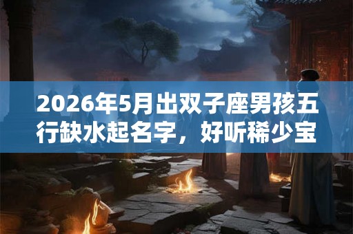 2026年5月出双子座男孩五行缺水起名字，好听稀少宝宝名字