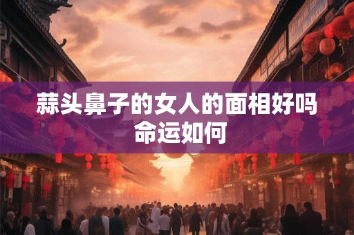 蒜头鼻子的女人的面相好吗 命运如何