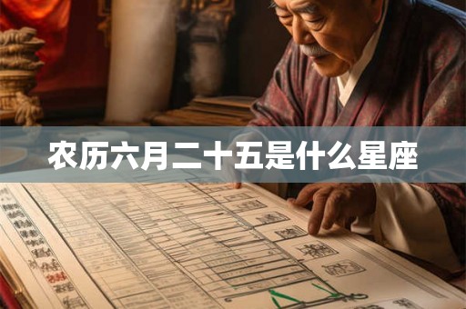 农历六月二十五是什么星座