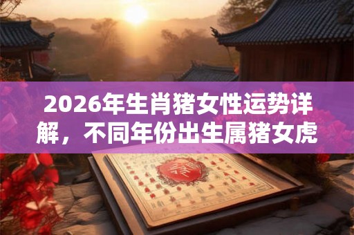 2026年生肖猪女性运势详解，不同年份出生属猪女虎年的运势