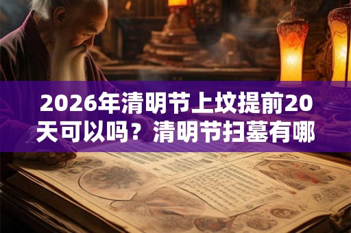 2026年清明节上坟提前20天可以吗？清明节扫墓有哪些忌讳？