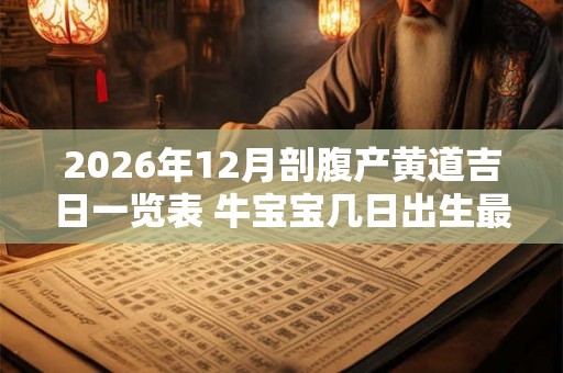 2026年12月剖腹产黄道吉日一览表 牛宝宝几日出生最好