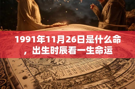 1991年11月26日是什么命，出生时辰看一生命运