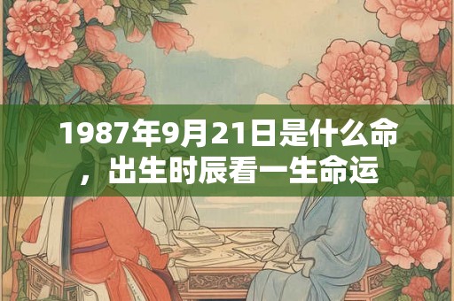 1987年9月21日是什么命，出生时辰看一生命运