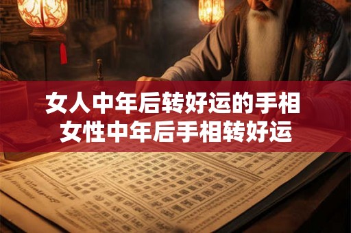 女人中年后转好运的手相 女性中年后手相转好运