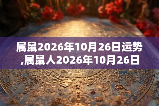 属鼠2026年10月26日运势,属鼠人2026年10月26日财运,生肖鼠2026年10月26日运势 属鼠2026年10月26日运势,属鼠人2026年10月26日财运,生肖鼠2026年10月26日运势