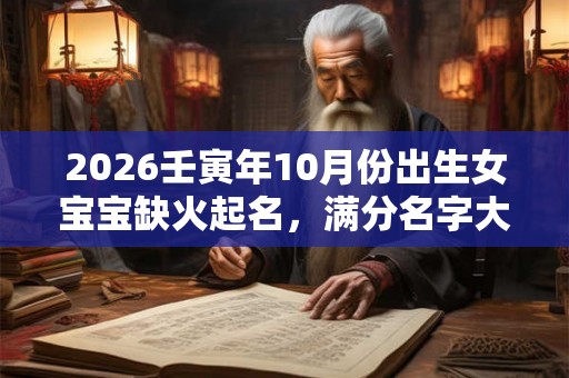 2026壬寅年10月份出生女宝宝缺火起名，满分名字大全