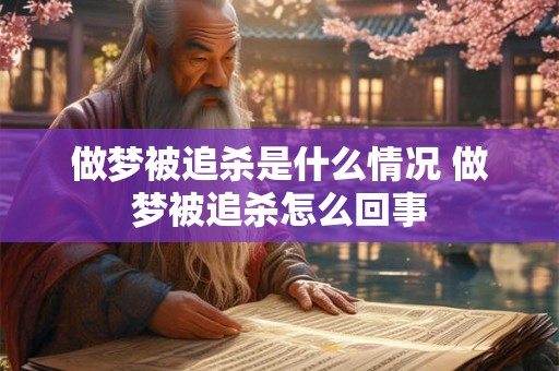 做梦被追杀是什么情况 做梦被追杀怎么回事