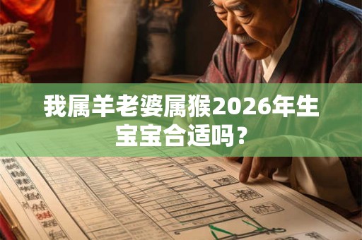 我属羊老婆属猴2026年生宝宝合适吗？