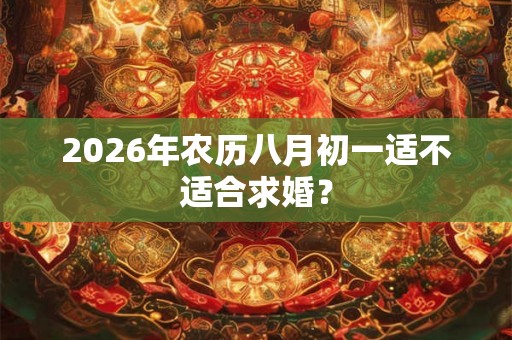 2026年农历八月初一适不适合求婚？