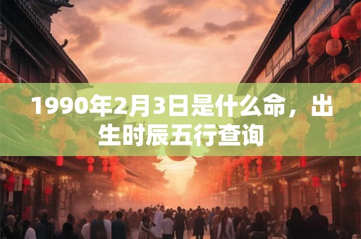 1990年2月3日是什么命,出生时辰五行查询 1990年2月3日是什么命,出生时辰五行查询