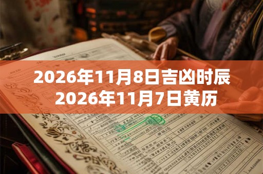 2026年11月8日吉凶时辰  2026年11月7日黄历